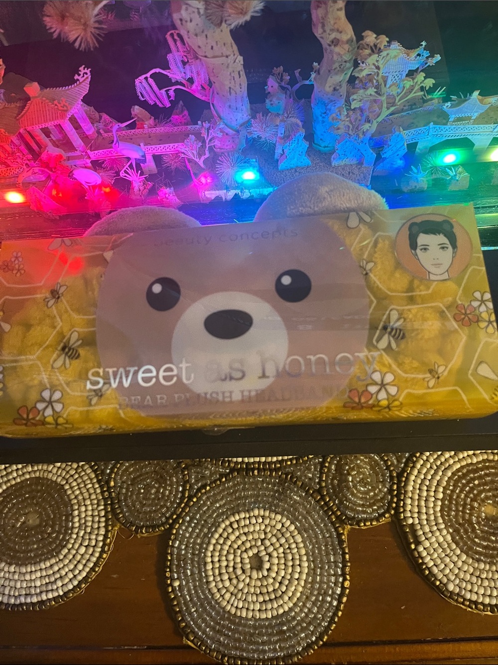 Bear Plush Headband Yellow